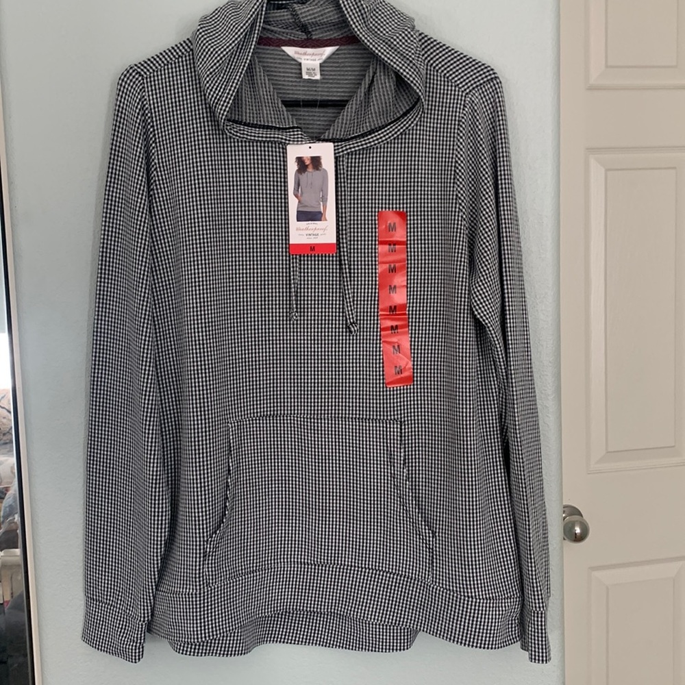 Weatherproof Vintage Ladies Gingham Hoodie